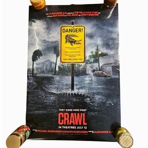 Crawl 2019 Original Advance Movie Poster 27x40 Barry Pepper Kaya Scodelario D/S